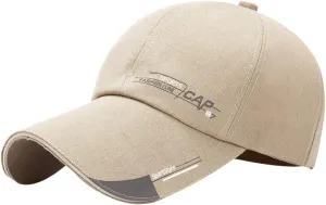 Men's Long Brim Baseball Cap Outdoor Sports Casual Sun Hats Adjustable