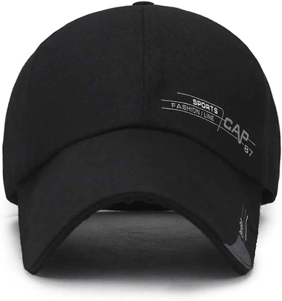 Men's Long Brim Baseball Cap Outdoor Sports Casual Sun Hats Adjustable