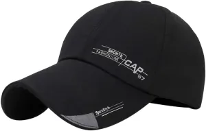 Men's Long Brim Baseball Cap Outdoor Sports Casual Sun Hats Adjustable