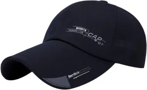 Men's Long Brim Baseball Cap Outdoor Sports Casual Sun Hats Adjustable