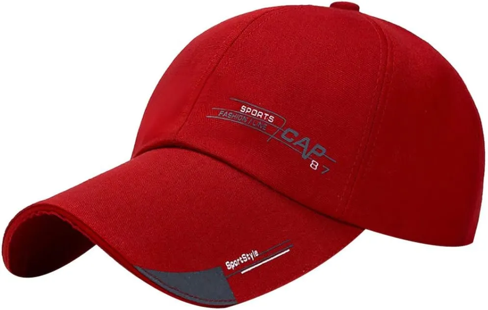 Men's Long Brim Baseball Cap Outdoor Sports Casual Sun Hats Adjustable
