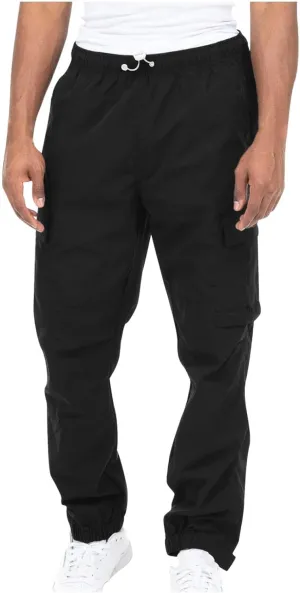 Men's Outdoor Hiking Cargo Pants Multi-Pocket Lightweight Tactical Casual Work Utility Pants Drawstring Jogger Sweatpants