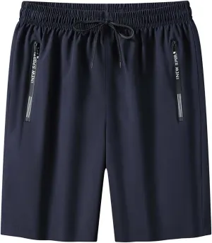 Men's Quick Dry Athletic Shorts Lightweight Breathable Running Shorts Elastic Waistband Workout Gym Short Pants