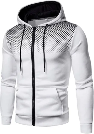 Mens Slim Fit Zip Up Hoodies Sweatshirt Casual Lightweight Jogging Activewear Long Sleeve with Kanga Pockets