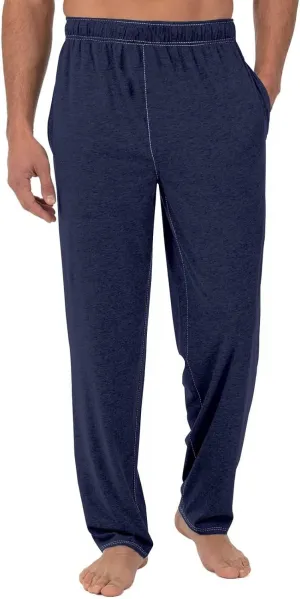 Men's Soft Loungewear Pants Trendy Elastic Waist Plain Trouser Casual Loose Wide Leg Slacks High Waist Lounge Pant
