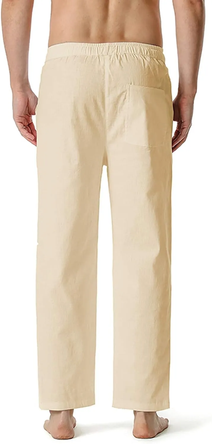 Mens Sweatpants with Pockets Big and Tall Pants Straight Leg Elastic Waist Jogger Sweatpants Fleece Cargo Sweatpants