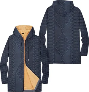 Mens Winter Jackets For Vintage Hoodies Padded Fashion Zip Up Long Sleeve Graphic Thickened Workout Cotton Coats