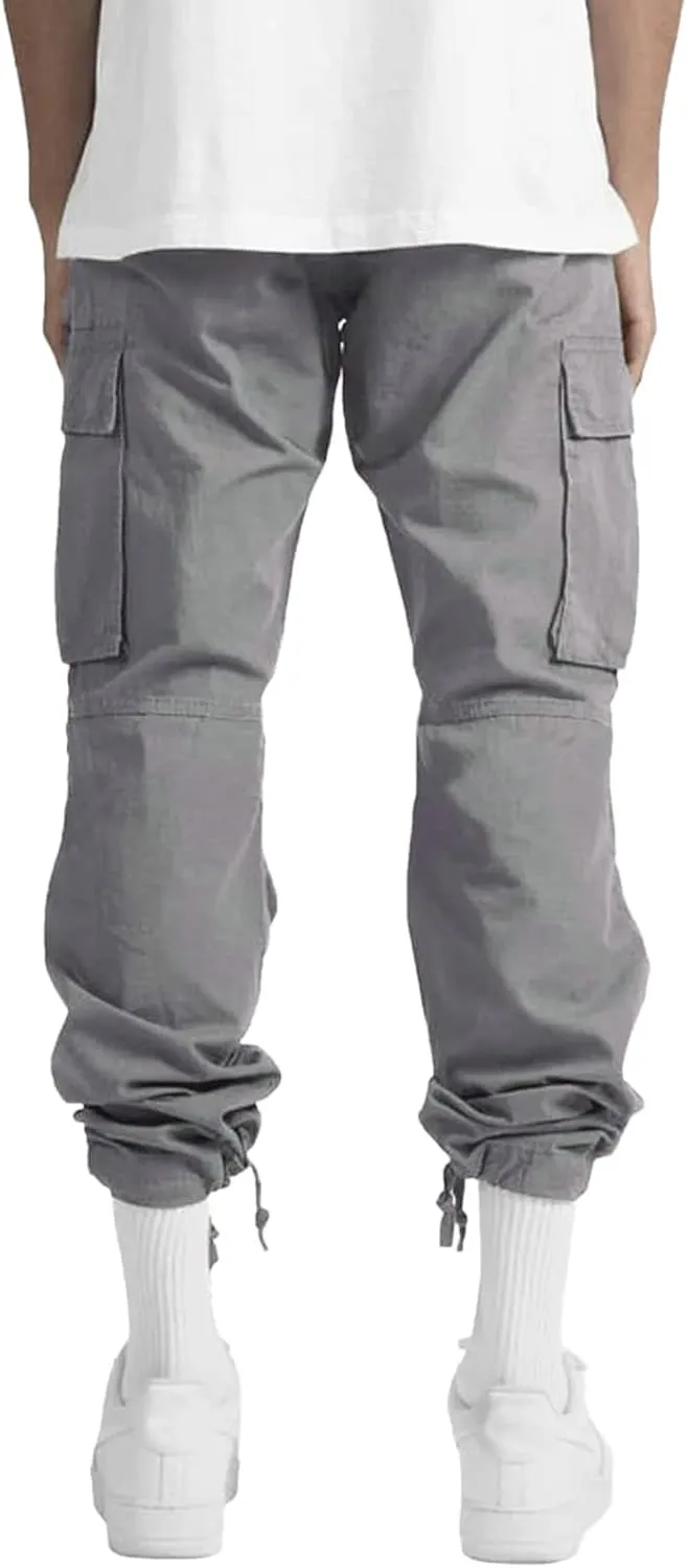 Mens Workout Cargo Sweatpants Heavyweight Mens Fashion Athletic Joggers Pants Sweatpants Trousers Cotton Cargo Pants