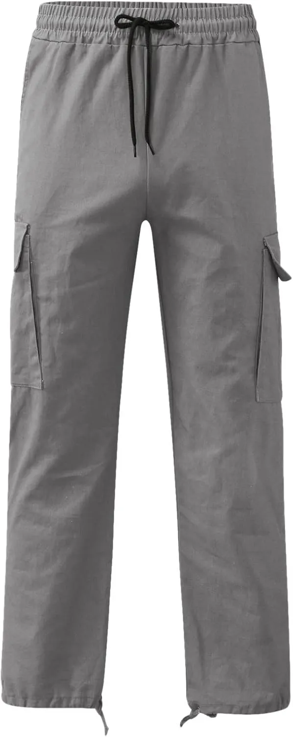 Mens Workout Cargo Sweatpants Heavyweight Mens Fashion Athletic Joggers Pants Sweatpants Trousers Cotton Cargo Pants
