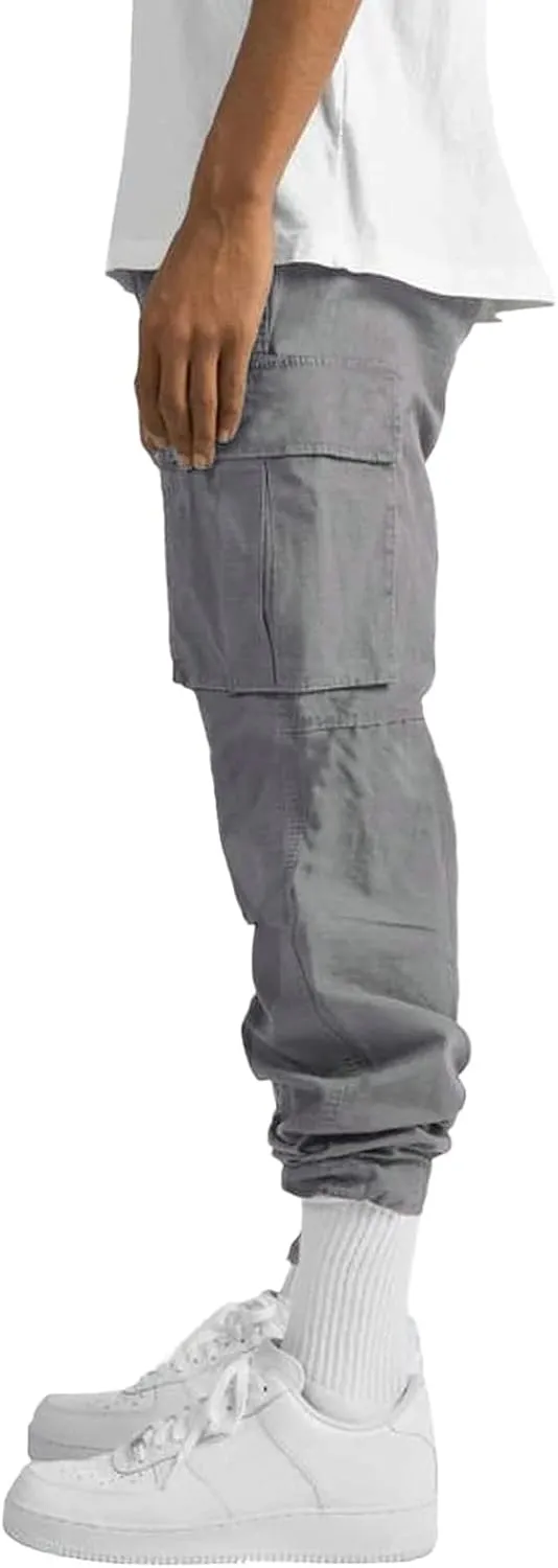 Mens Workout Cargo Sweatpants Heavyweight Mens Fashion Athletic Joggers Pants Sweatpants Trousers Cotton Cargo Pants