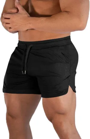 Men's Workout Running Shorts 5 Inch Breathable Lightweight Gym Athletic Sport Shorts for Bodybuilding Training
