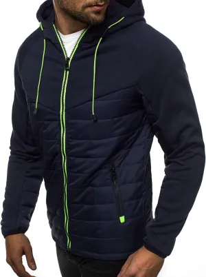 Men's Zip Up Hoodie Men Casual Camouflage Sports Sweatshirt Long Sleeve Zipper Hooded Jacket Coat