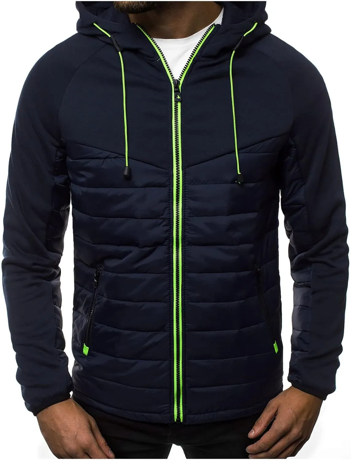Men's Zip Up Hoodie Men Casual Camouflage Sports Sweatshirt Long Sleeve Zipper Hooded Jacket Coat