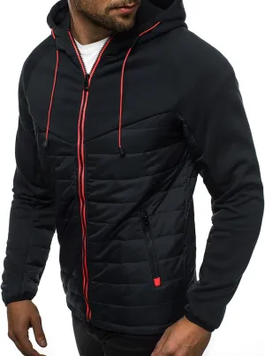 Men's Zip Up Hoodie Men Casual Camouflage Sports Sweatshirt Long Sleeve Zipper Hooded Jacket Coat