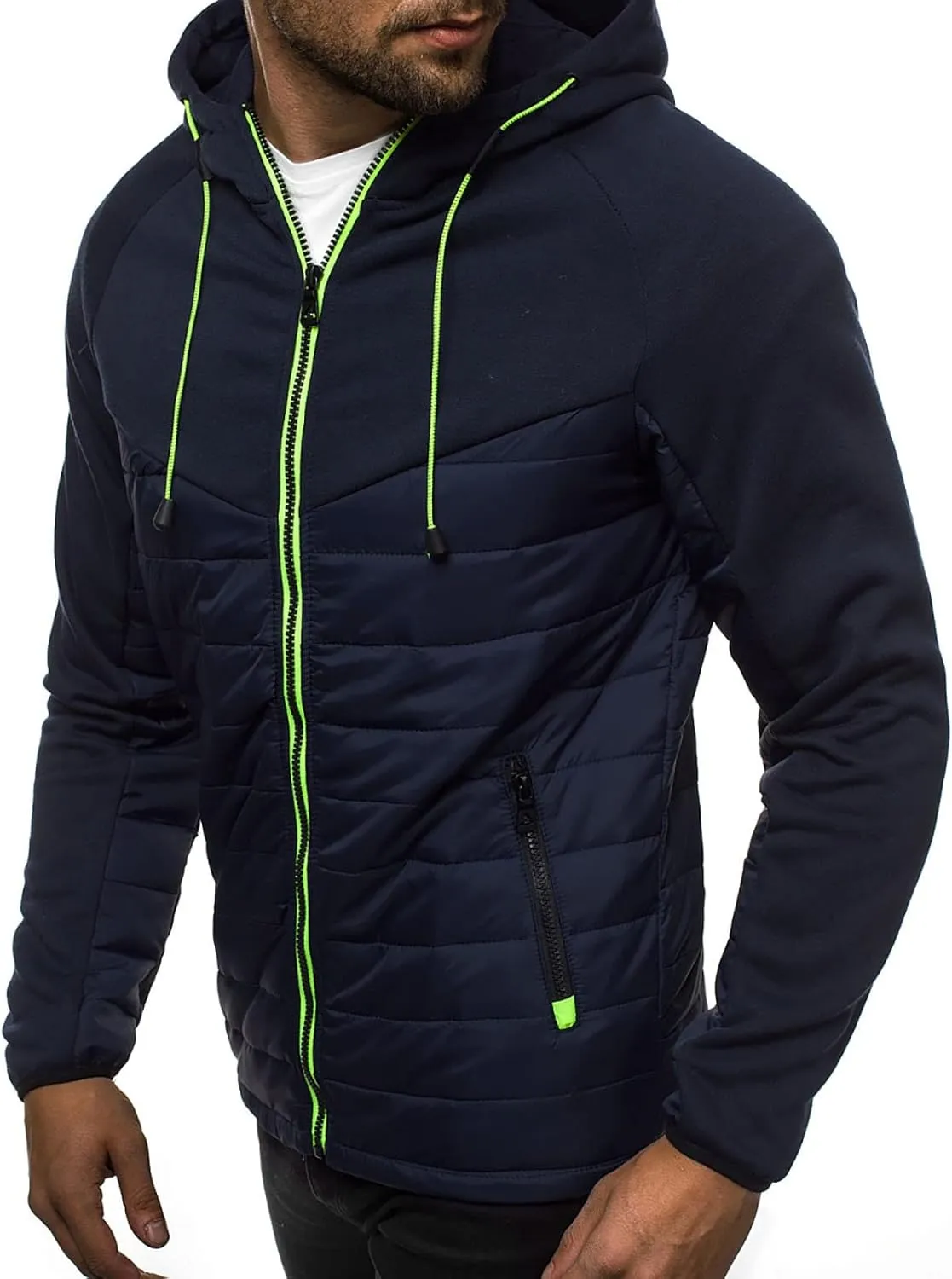 Men's Zip Up Hoodie Men Casual Camouflage Sports Sweatshirt Long Sleeve Zipper Hooded Jacket Coat