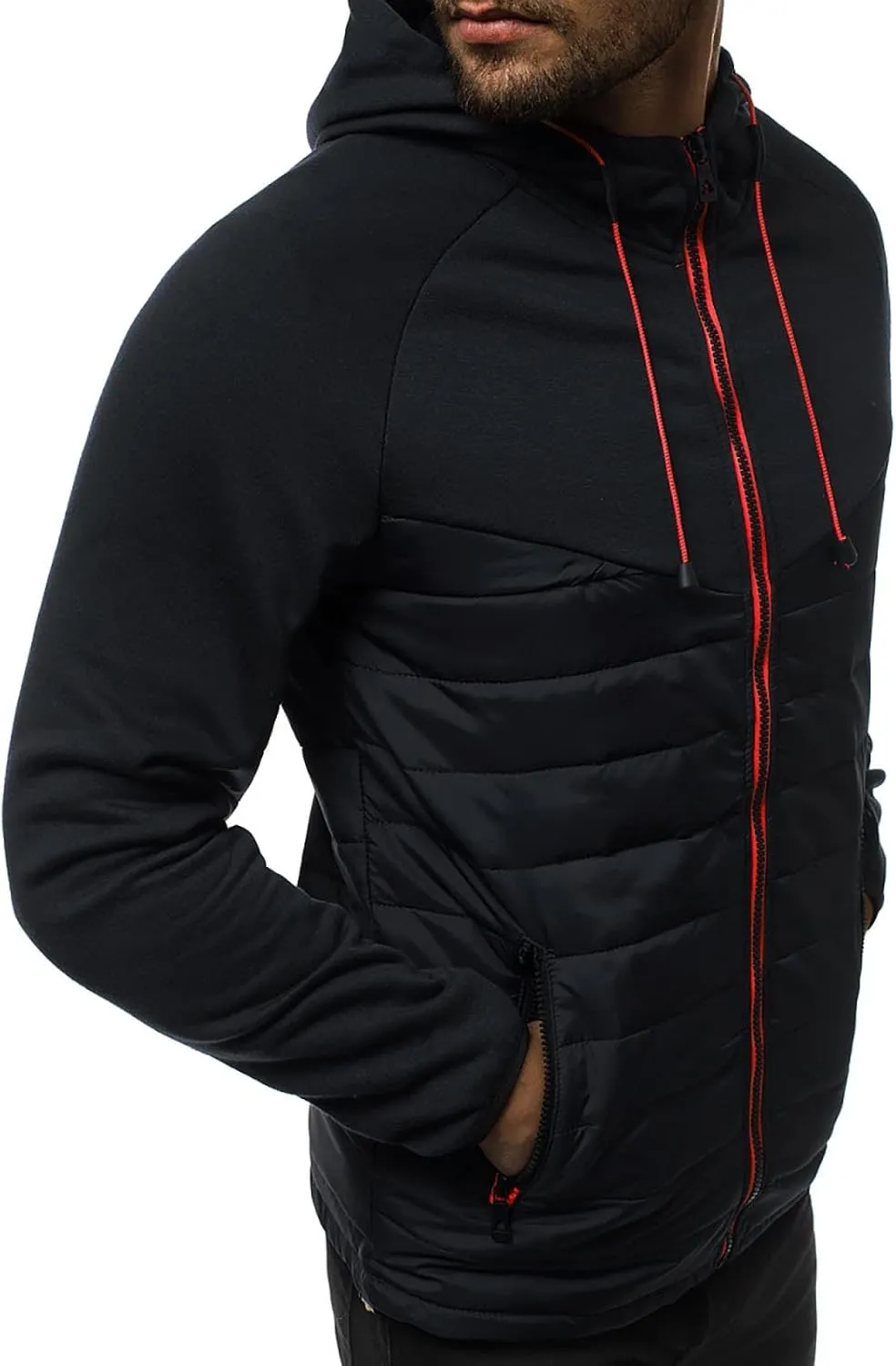 Men's Zip Up Hoodie Men Casual Camouflage Sports Sweatshirt Long Sleeve Zipper Hooded Jacket Coat