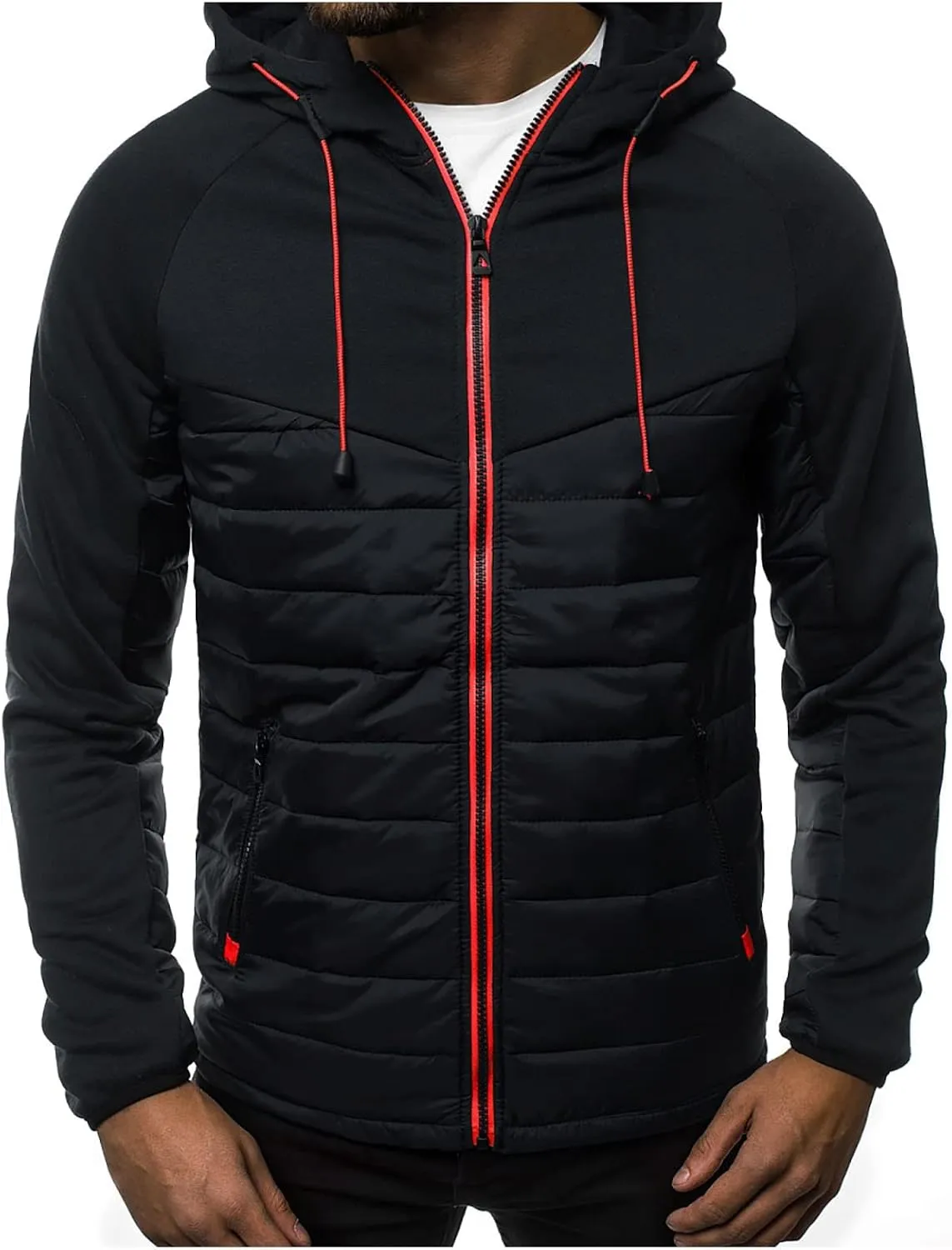 Men's Zip Up Hoodie Men Casual Camouflage Sports Sweatshirt Long Sleeve Zipper Hooded Jacket Coat