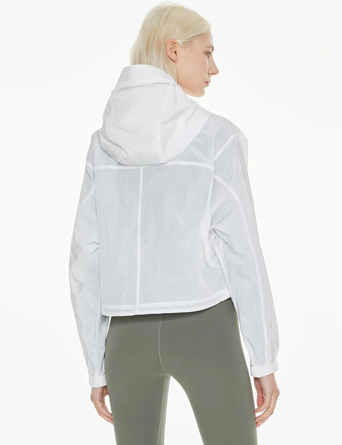 Orolay Women's Cropped Athletic Jacket Workout Running Yoga Gym Activewear Zip-Up Sun Protection Hoodie Summer Jackets