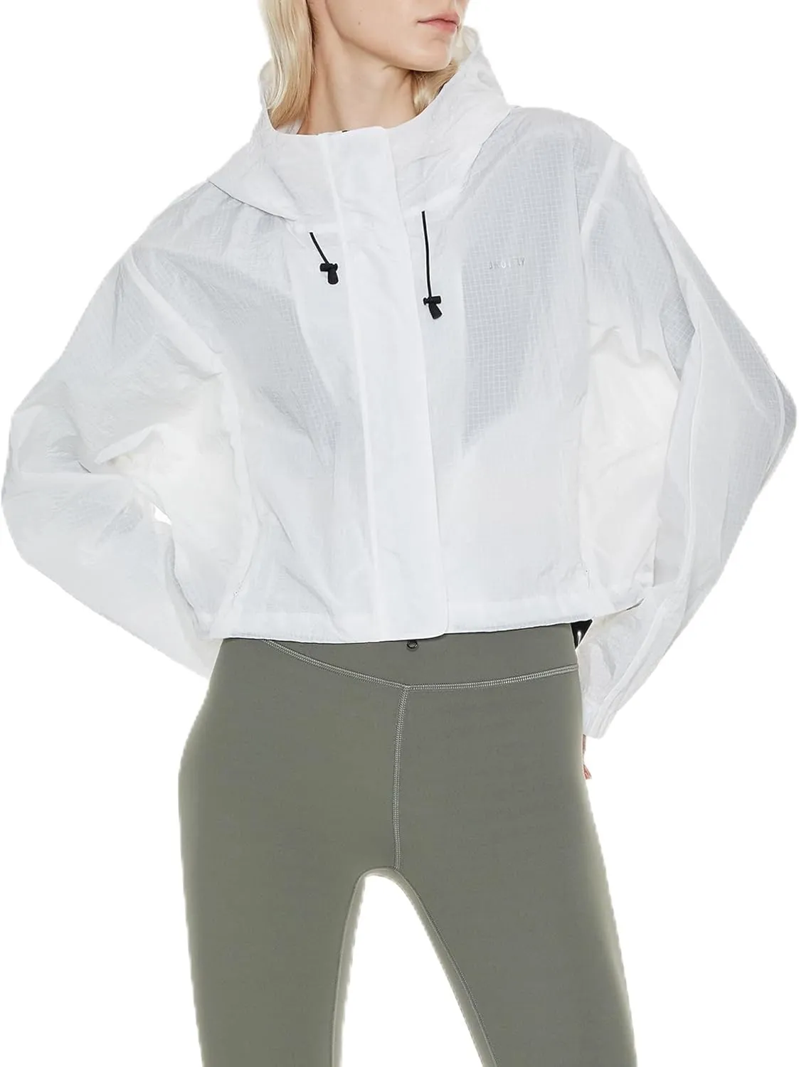 Orolay Women's Cropped Athletic Jacket Workout Running Yoga Gym Activewear Zip-Up Sun Protection Hoodie Summer Jackets