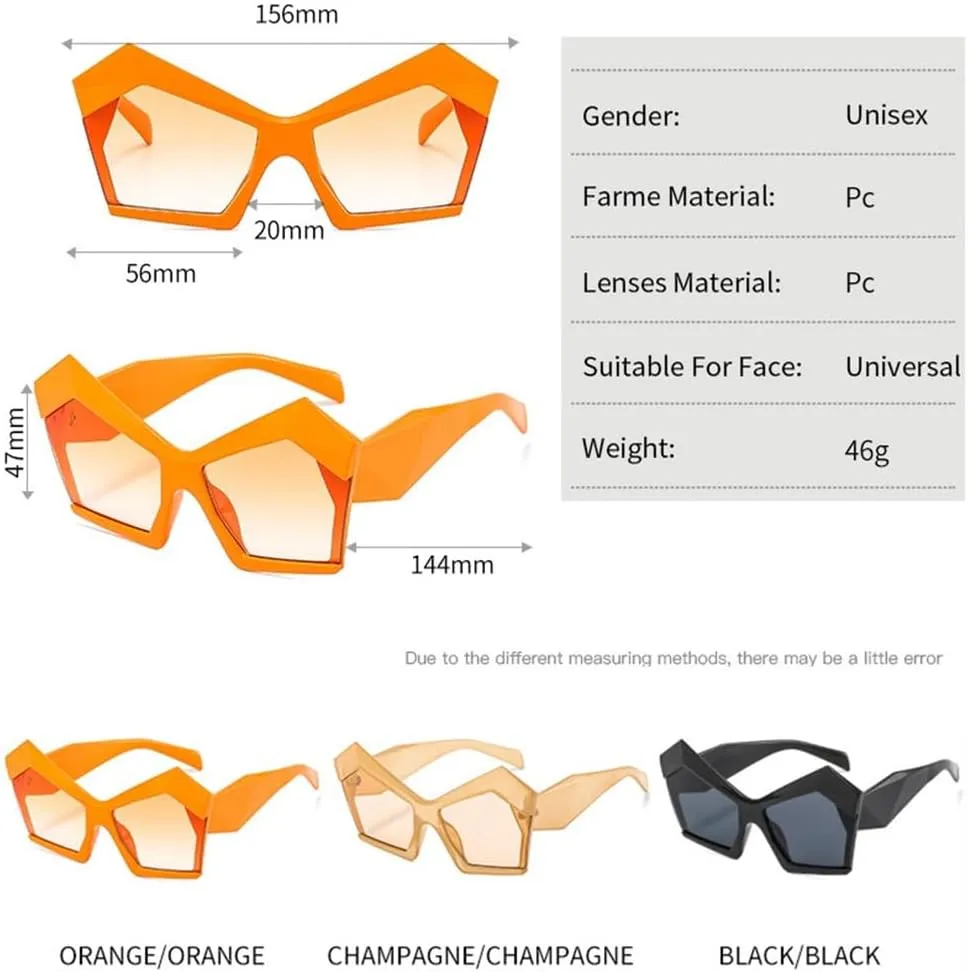 Oversize Cat Eye Sunglasses Women Vintage Big Shades Men Sun Glasses UV400 Eyewear