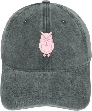Owl Bird Unisex Adult Baseball Cap Curved Brim Sun Caps of Sports Denim Freely Adjustable