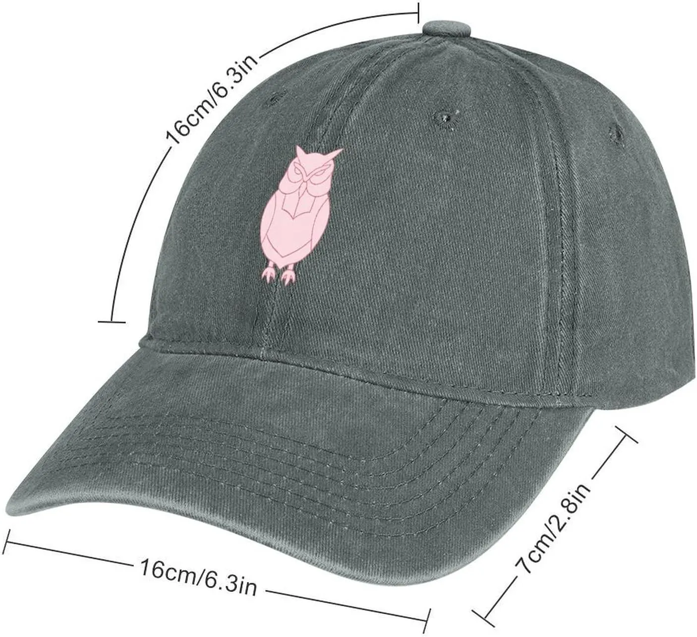 Owl Bird Unisex Adult Baseball Cap Curved Brim Sun Caps of Sports Denim Freely Adjustable