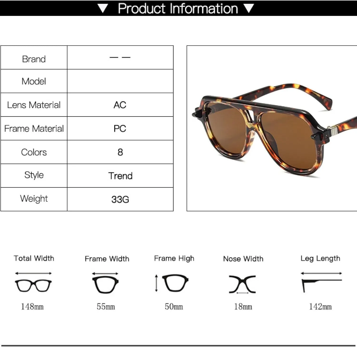 Personalized Men Women Retro Double Girder Outdoors Sunglasses