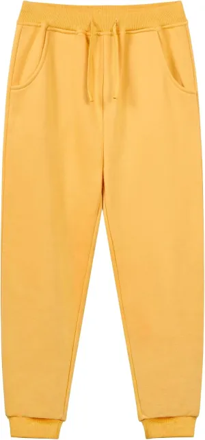 QBK Toddler to Youth Soft Brushed Fleece Jogger Sweatpants Kids Pants with Pockets for Boys and Girls