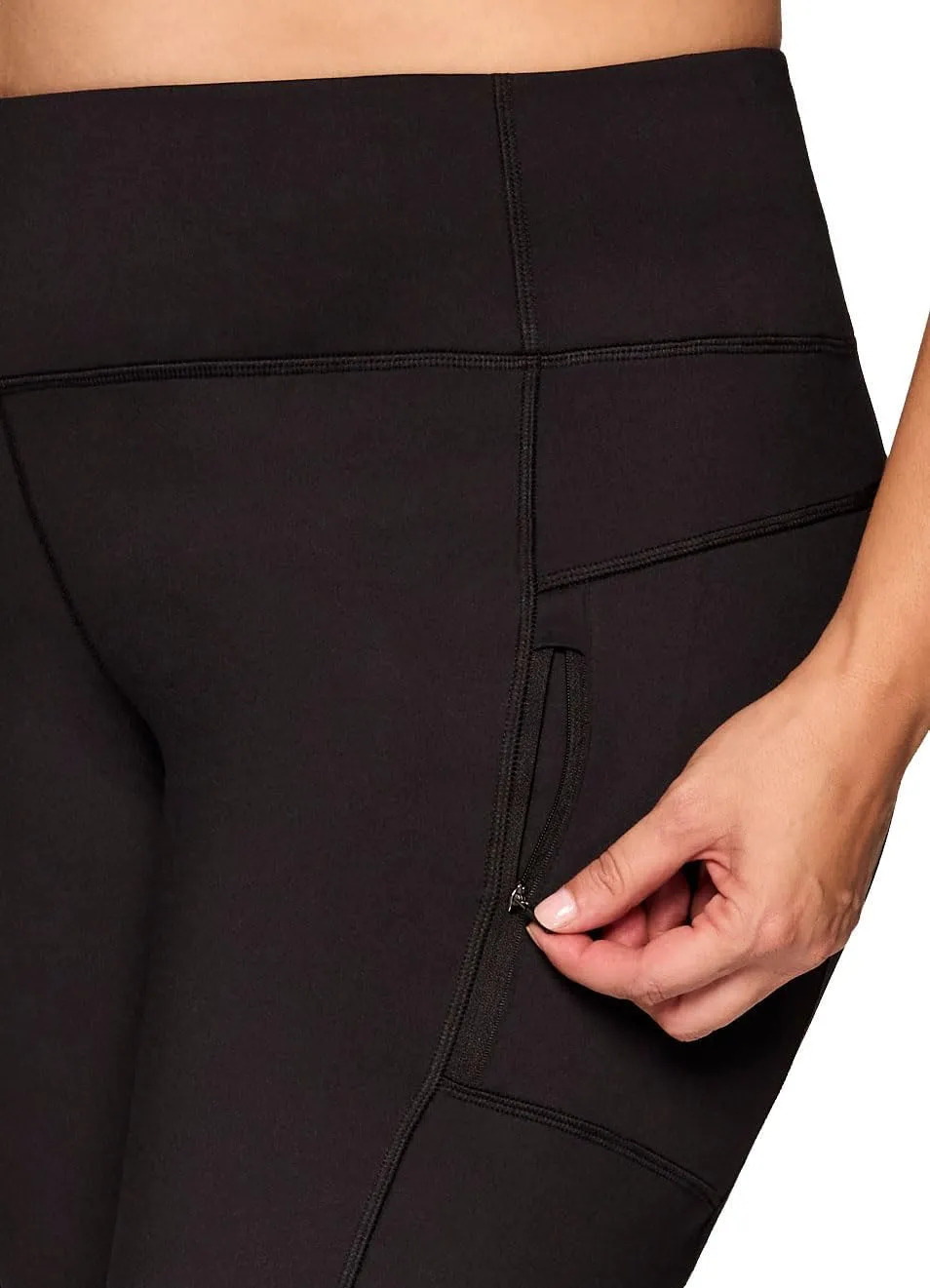 RBX Plus Size Yoga Pants Fleece Lined Flare Leggings for Women, Full Length Fleece Bootcut Workout Pants with Pockets