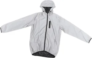 Reflective Jacket, Water, Windproof, Breathable, Zippered Pockets, Mesh Panel, for Cycling Running Outdoor Activities (XL)