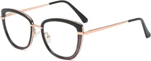 Retro Cat Eye Clear Eyewear Spring Hinge Women Glasses Frame Men