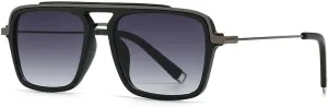 Retro Men Double Bridges Sunglasses Uv400 Fashion Gradient Women Semi Metal
