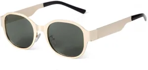 Retro Metal Frame Oval Sunglasses for Women Men Driving Male Shades Lens Luxury Sun Glasses Uv400