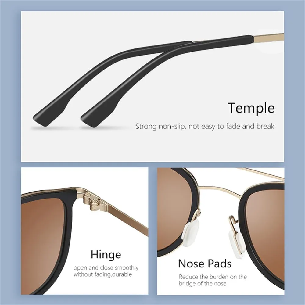 Retro UV400 Protection Sunglasses Shade Polarized Sun Glasses