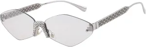 Rimless Polygon Polygon Sunglasses Women Luxury Fashion Metal Hexagon Sun Glasses for Ladies Eyewear Shades