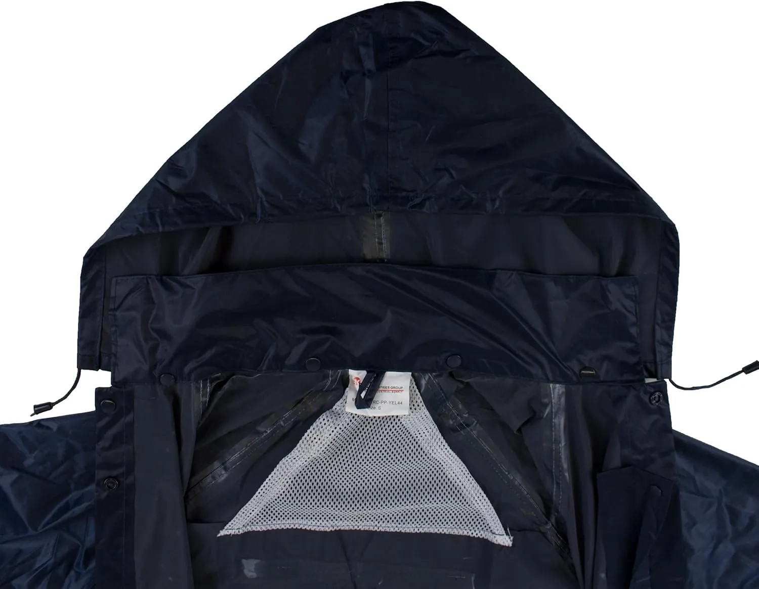 RK Safety Rain Wear RW-PP-NAV33 PVC Polyester 3-Piece Rain Suit | Jacket, Hoodie, Pants (Navy, Extra Large)