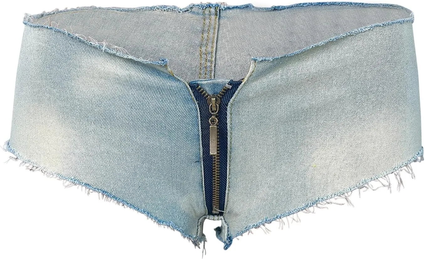 Sexy Low Rise Jeans Shorts for Women 2024 Summer Teen Girls Fashion Y2K Streetwear Denim Shorts Trendy Hot Short Jeans