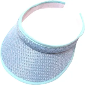 Sommer Sun Visor Hats,Women Man Embroidered Large Brim Denim Protection Beach Cap Baseball Cap Topee (Sky Blue)