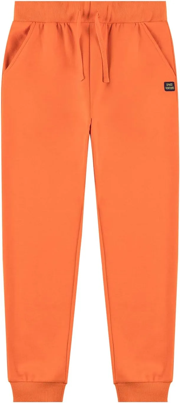 SPACE VENTURE Kids Soft Brushed Fleece Sweatpants Casual Joggers Athletic Pants for Boys or Girls (3-12Y)