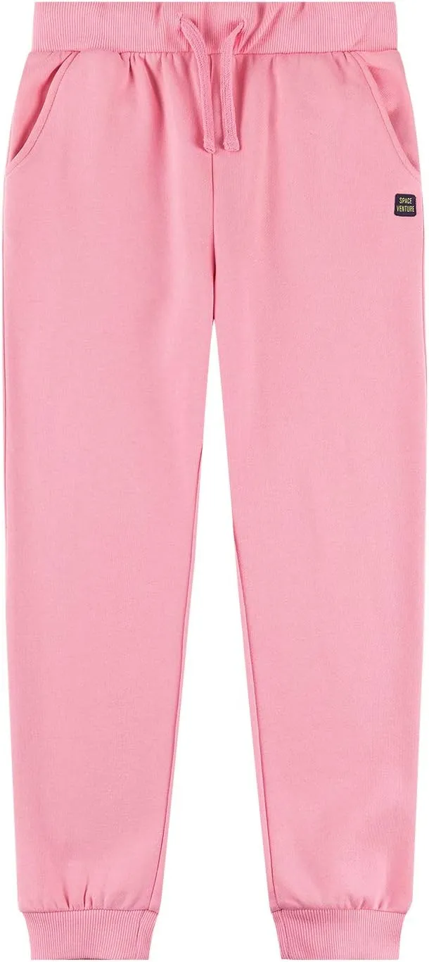 SPACE VENTURE Kids Soft Brushed Fleece Sweatpants Casual Joggers Athletic Pants for Boys or Girls (3-12Y)