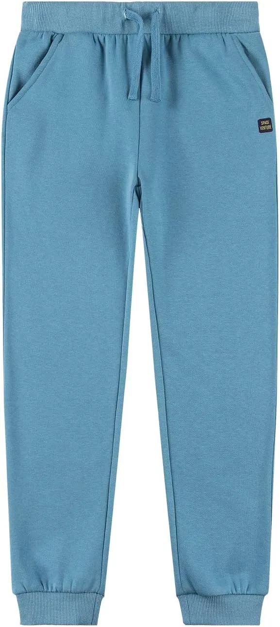 SPACE VENTURE Kids Soft Brushed Fleece Sweatpants Casual Joggers Athletic Pants for Boys or Girls (3-12Y)
