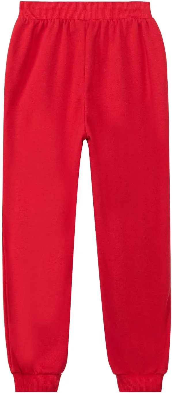 SPACE VENTURE Kids Soft Brushed Fleece Sweatpants Casual Joggers Athletic Pants for Boys or Girls (3-12Y)