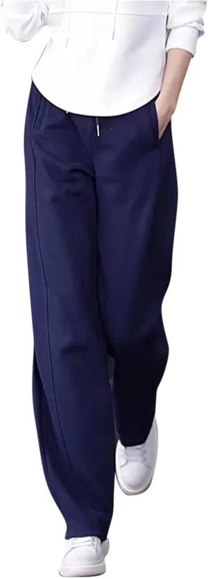 Sweatpants for Womens Straight Leg Fleece Lined Sports Pants Casual Workout Joggers Drawstring High Waist Trousers