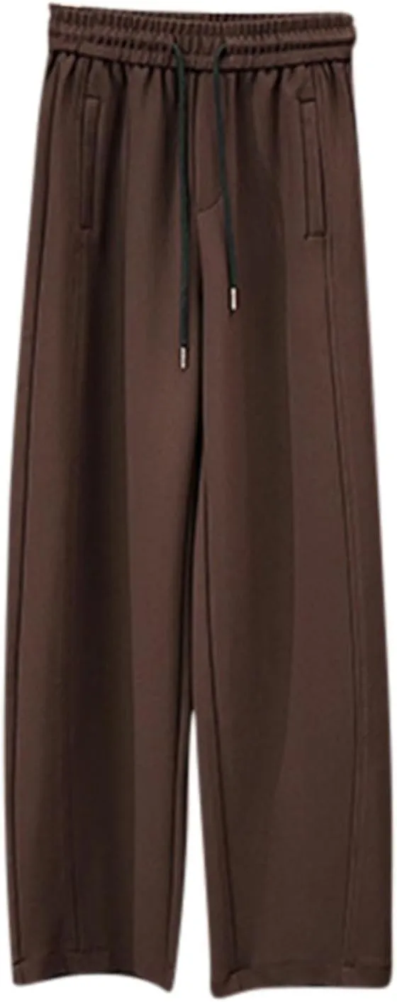 Sweatpants for Womens Straight Leg Fleece Lined Sports Pants Casual Workout Joggers Drawstring High Waist Trousers