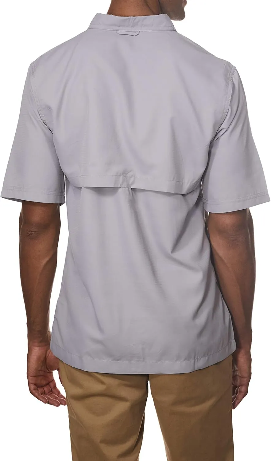 Swiss Alps Mens Short Sleeve Button Down Sun Protection UPF 30 Shirt Quick Dry Cooling Fishing Shirts Casual Summer Tops