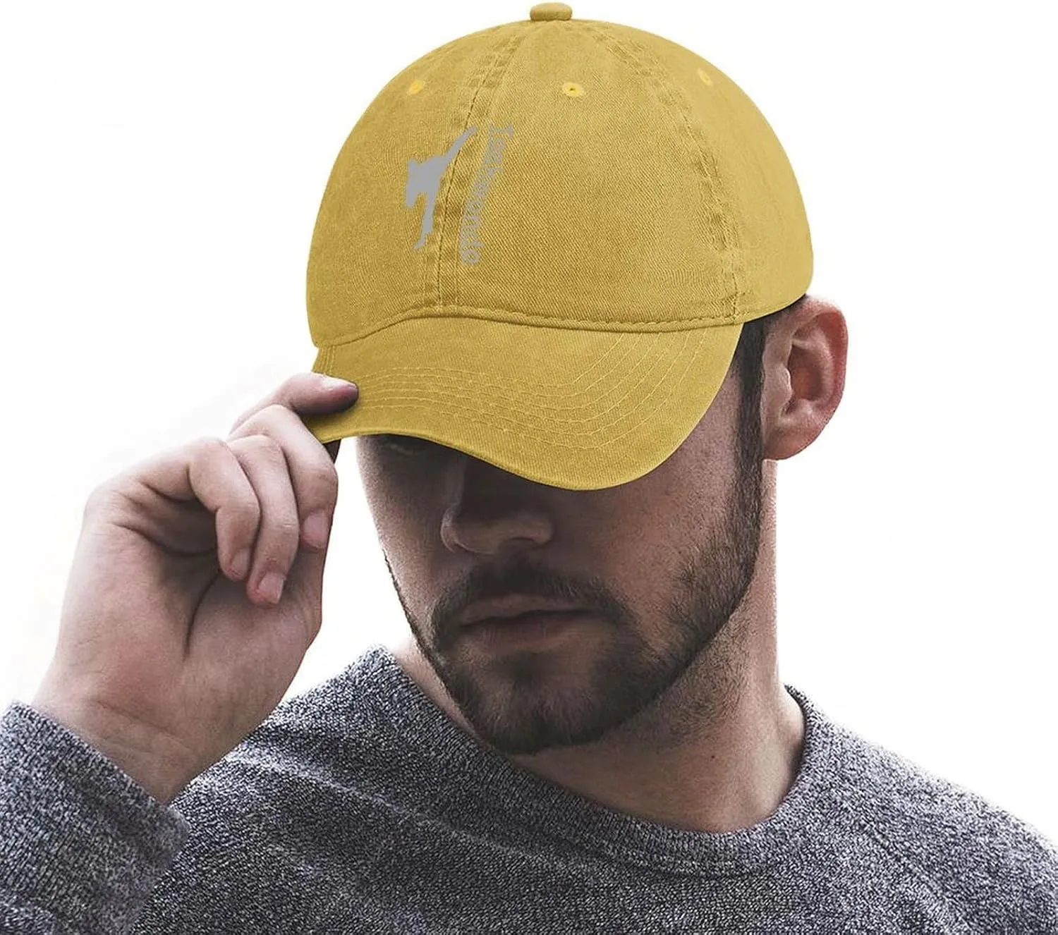 Taekwondo Unisex Adult Baseball Cap Curved Brim Sun Caps of Sports Denim Freely Adjustable
