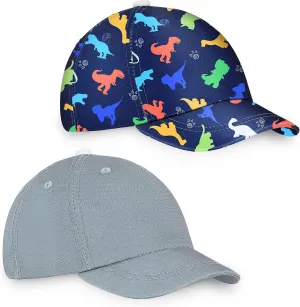 Toddler Baseball Hat 2PCS Baby Baseball Cap for Infant Adjustable Canvas Cap Kids Sun Hat for Boys and Girls
