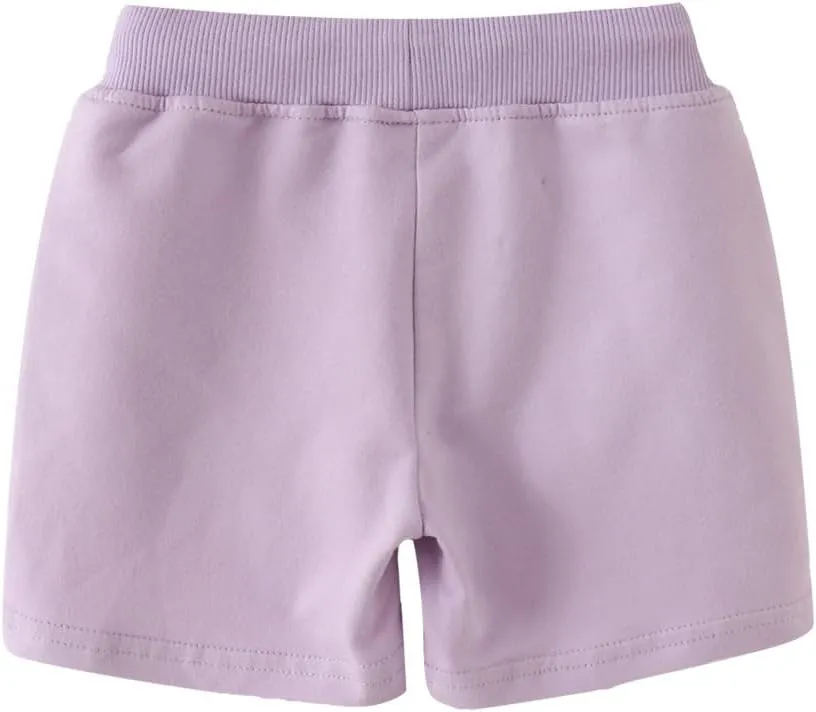Toddler Boys Girls Cotton Jogger Shorts,Little Kids Active Sport Shorts with Drawstring