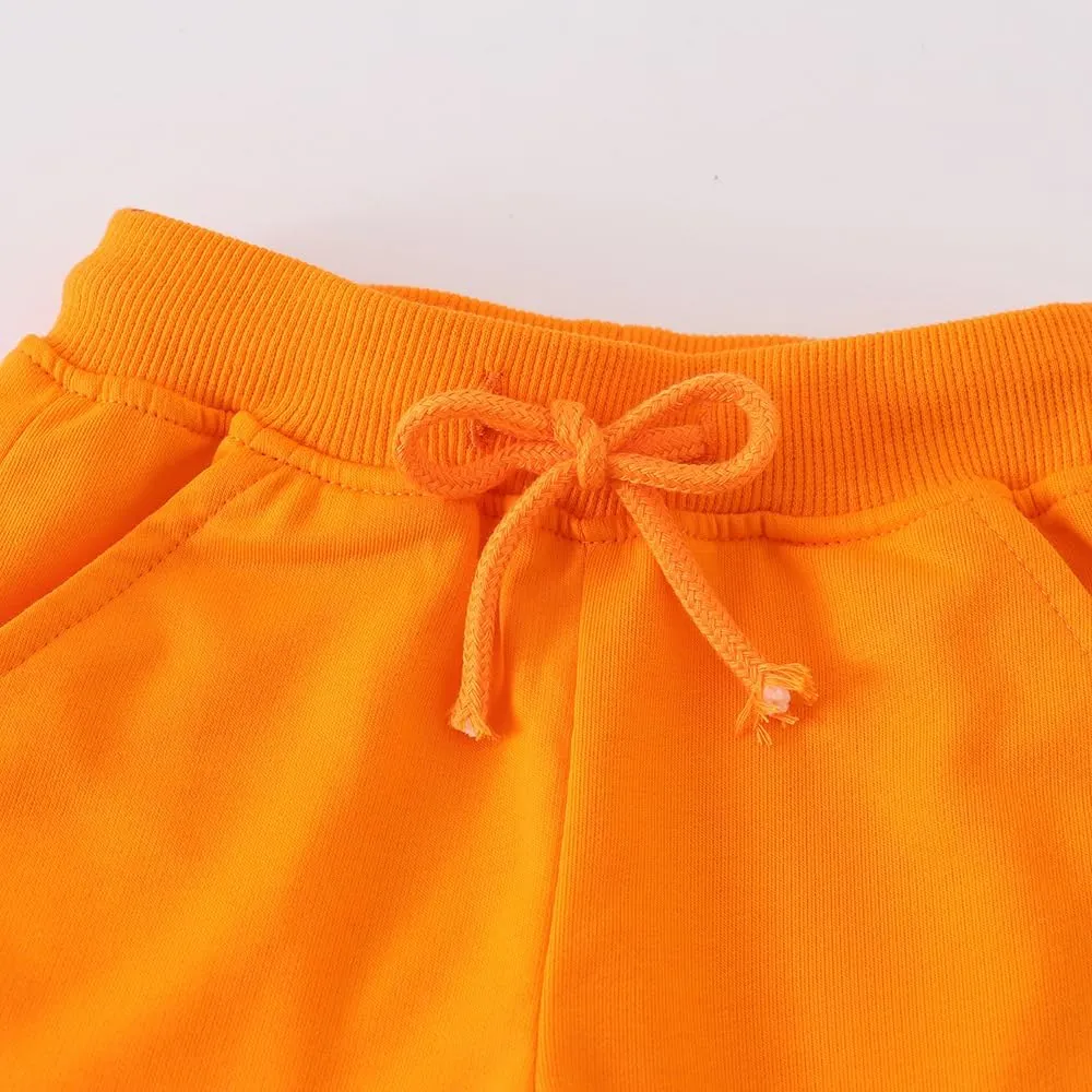 Toddler Boys Girls Cotton Jogger Shorts,Little Kids Active Sport Shorts with Drawstring