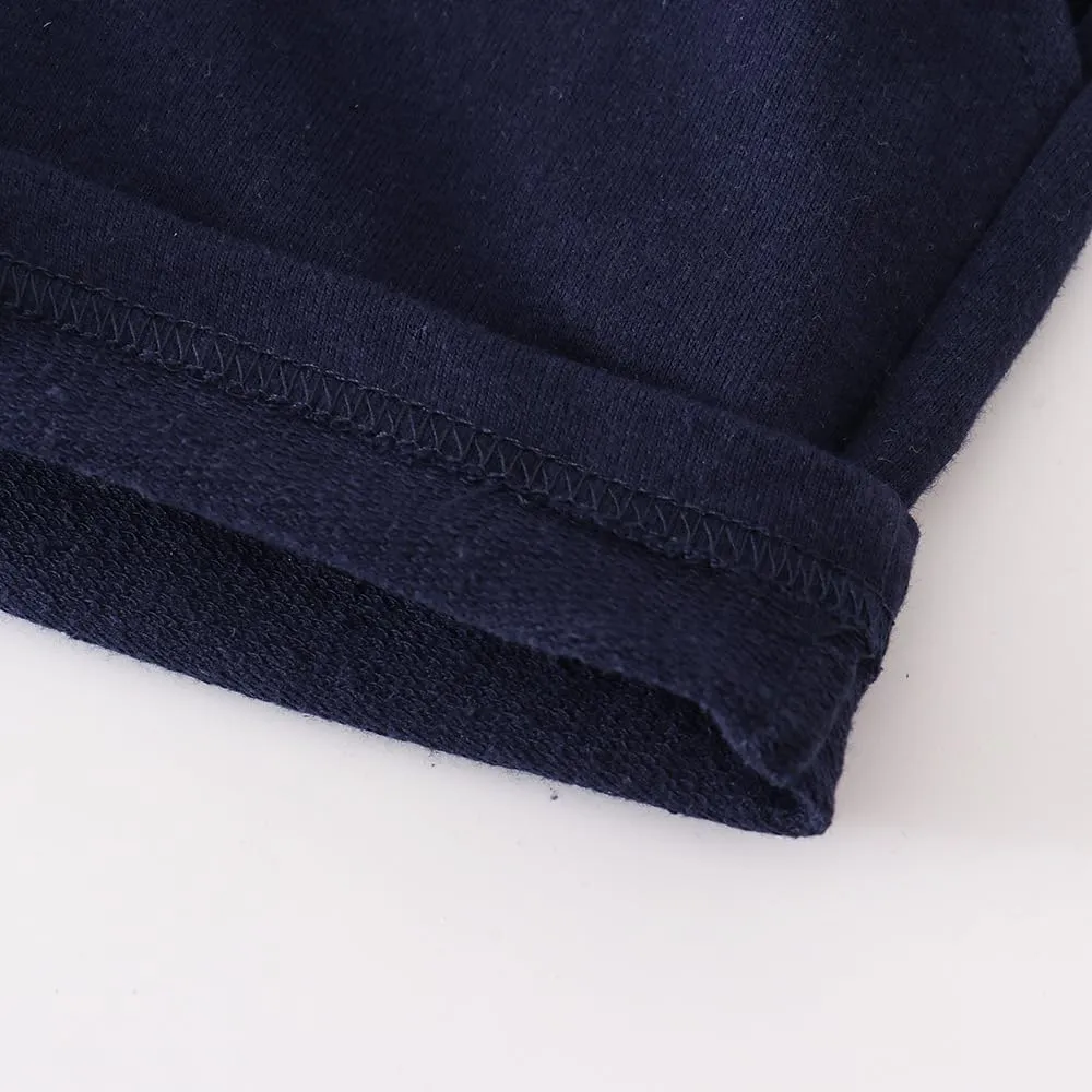 Toddler Boys Girls Cotton Jogger Shorts,Little Kids Active Sport Shorts with Drawstring